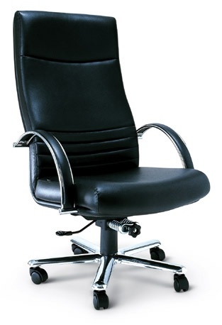 66051::EX-7::An Asahi EX-7 series executive chair with conventional tilting mechanism and aluminium base. 3-year warranty for the frame of a chair under normal application and 1-year warranty for the plastic base and accessories. Dimension (WxDxH) cm : 65x79x114. Available in 3 seat styles: PVC leather, PU leather and Cotton. Executive Chairs